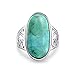 Bling Jewelry Turquoise Oval 925 Sterling Silver Scroll Cocktail Ring