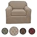 Maytex Pixel Ultra Soft Stretch 2 Piece Arm Furniture Cover, Sand Chair Slipcover, Model:4300513