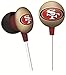 iHip NFF10200SF NFL San Francisco 49ers Mini Ear Buds, Gold/Red