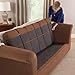 Link Shades Anti-Slip Heavy Duty Deluxe Sofa Protector | Water Resistant Microsuede Slipcover | Stay-Put Straps | Cover Protects Couches from Dogs & Other Pets (Sofa, up to 72