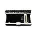 Shiratori Women's Vintage PU Beaded Square Clip Clasp Evening Clutch Crossbody Bag Purse