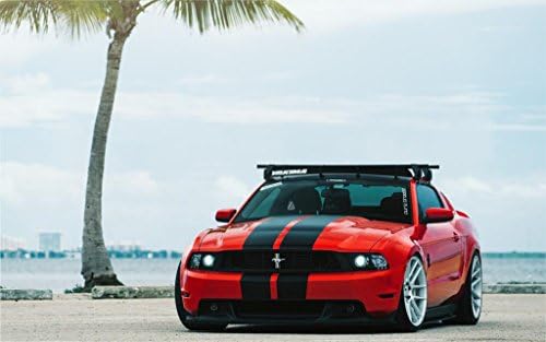 Pop Home Store Ford Mustang Red Velgen Matte Silver 20X30 Inch Poster Print