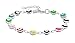 Edforce Stainless Steel Women's Charm Enamel Evil Eye Protection Link Chain Bracelet