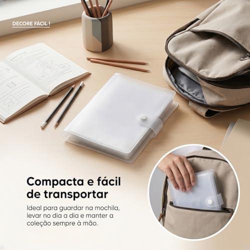 Pasta Porta Figurinhas Copa Do Mundo 2026 Capa Protetora Transparente Brochura 160 Espaços Fechamento Em Botão