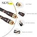 SKW Audiophiles RCA Cable 2RCA Male to 2RCA Male HiFi System Interconnect Cable with Diameter 7mm(4.9ft/1.5M,Black,Nylon)