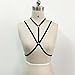 Hunputa Alluring Womens Harness Bra Elastic Cage Bra Strappy Hollow Out Bra Bustier (M, Black)