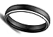 SOMEN TUNGSTEN 4mm Titanium Rings for Men Women Black Dome Two Tone Polish Wedding Band Size 8.5
