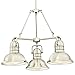 Westinghouse 6333900 Boswell Three-Light Indoor Chandelier, Brushed Nickel Finish with Prismatic Lens