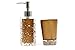 Hot San Resin 5 Pieces Bathroom Accessory Set - Ice Crystal In Gold Design Ensemble,Bathroom Vanities,Home Decor