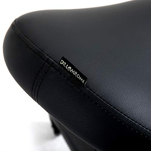 DR.LOMILOMI Premium Multifunctional Ergonomic Saddle Hygienic Clinic Spa Massage Rolling Swivel Stool Chair 507 (Standard, Black)