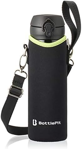 Bottlepit 水筒カバー ボトルホルダー こども 女の子 男の子 500ml水筒用 携帯用ショルダーストラップ ケース
