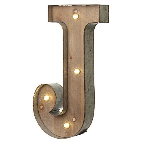 Vintage Illuminated Carnival Lights - A-Z - Choice of Alphabet Letters (Letter J)