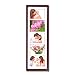 Adeco 5 Openings Walnut Wood Decorative Wall Hanging Photo Picture Frame - Made to Display Five 5x7 Photos