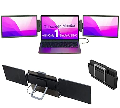 ZTGD Laptop Screen Extender,12'' Triple Portable Monitor Extender ...