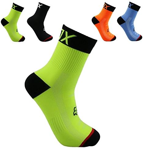 ALSYIQI Men's Breathable Sport Socks Cycling Socks Hiking Socks Outdoor Socks Running Socks (Green)