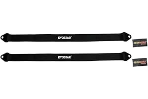 KYOSTAR 32 Inch Limit Strap, Premium Quad Wrap Limit Strap Car Hauler Axle Straps Rated for 10,000 Lb (Black, 2 Pack)