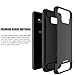 MASCHERI ZY9189 Galaxy S8 Case, Carbon Fiber Design, Shock Absorption Protective Dual Layer Military, Grade Defender Hybrid Case Cover - Black