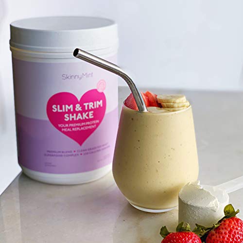 SkinnyMint Slim & Trim Shake Meal Replacement Shakes for Women Creamy Cupcake Flavor
