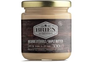 Brien Maple Butter | Soft Spreadable Maple Cream | Vegan, Paleo Maple Butter Contains No Milk | Made With Grade A Pure Maple Syrup 11.6 Ounces