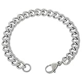 Women's 7mm Stainless Steel Curb Chain Anklet 7in to 14in