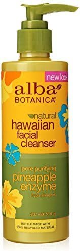Alba Botanica Hawaiian Enzyme Face Cleanser, Pineapple, 8 oz by Alba