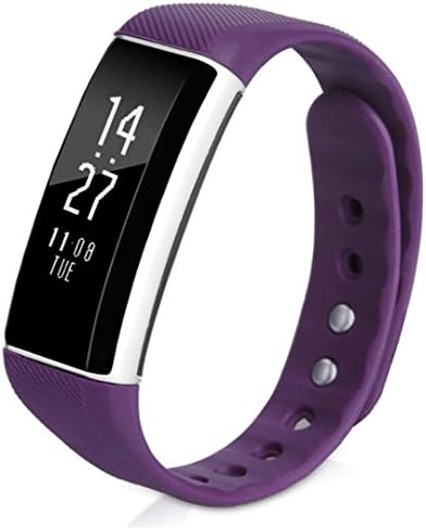 Joyeer Smart Bracelet Activity Fitness Tracker Heart Rate Monitor Sleep Moniting Wristband Pedometer Bluetooth Message Reminder Waterproof Smartband for IOS Android , purple