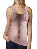 RAISEVERN Women's Hairy Chest Tank Top Fahion Casual Sleeveless Top Shirts Medium