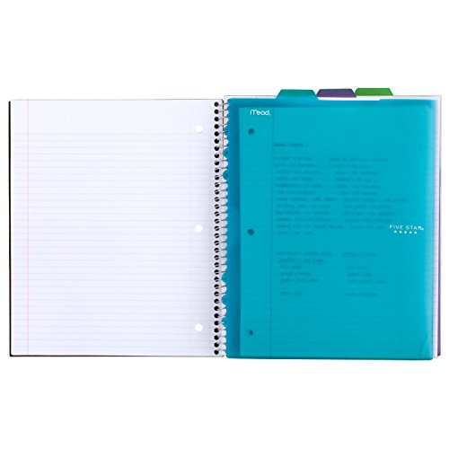 Five Star Pocket Dividers, Tabbed, Fits 3 Ring Binder, Colors Will Vary