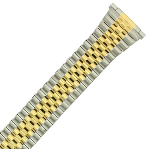 16mm-20mm Watch Band Expansion Metal Stretch Two-Tone