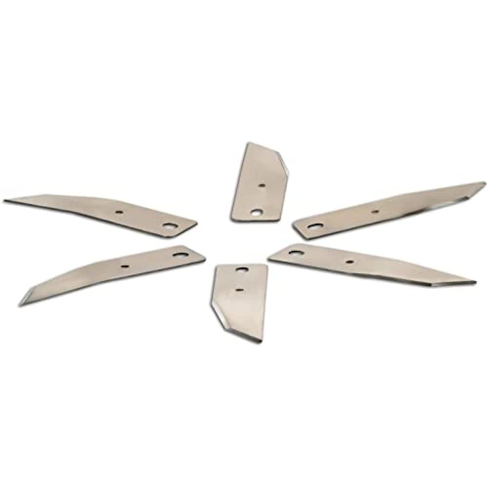 Arnold 1111-A2-0008 Mowing Blade Set AR18 for AL-KO Robots 6 Pieces in Blister Pack Silver