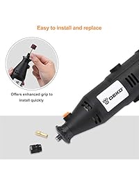 DEKOPRO Kit de herramientas giratorias de 7 accesorios, velocidad variable, 42 accesorios con eje flexible, moldeado, corte, lijado ...