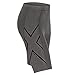 2XU Men's HYOPTIK Compression Shorts, Steel/Black Reflective, Large