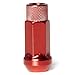 Circuit Performance Forged Steel Extended Open End Hex Lug Nut Aftermarket Wheels: 12x1.25 Red - 20 Piece Set + Tool