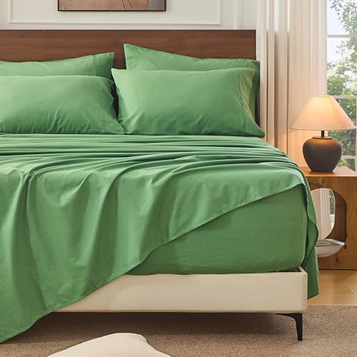 Bedlifes French Linen Cal King 4Pcs Bedding Set