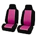 FH Group Car Seat Covers Front Set Cloth - Car Seat Covers for Bucket Seats 1 Piece SeatCover,Universal Fit Car Seat Cover,Washable Car SeatCover,Automotive Seat Covers for SUV,Sedan,Van Pink