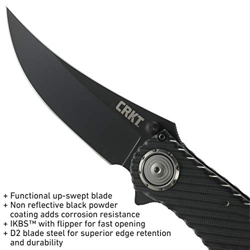CRKT Clever Girl Folding Pocket Knife Heavy Duty Everyday Carry, Black