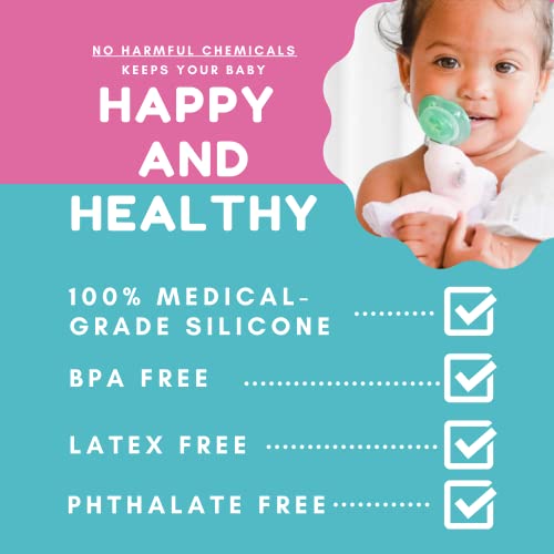 Nookums Pacifier 4 Pack Orthodontic Single Piece Design 100