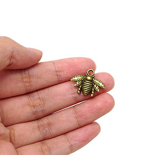 4 Honeybee+Pendants+Jewelry+Accessory+21x16mm