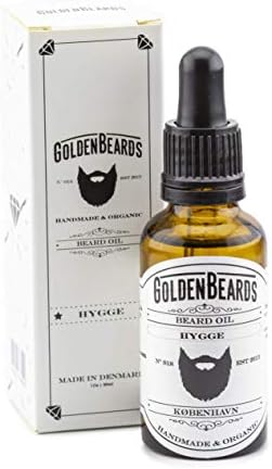 Golden Beards Premium Organic Oil Hygge, 30ml - Non Scented Smell - Beard Hidtratation