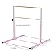 Safly Zone Gymnastics Junior Training Bar for Kids| Expandable Gym Jr Horizontal Kip Bar for Gymnast Beginner Home Training Pink/Blue