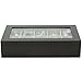 Tech Swiss Watch Box for 10 Watches Wood Finish XL Extra Large Compartments Fits 63mm Soft Cushions Glass Window (Black)