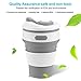 Multifunctional Silicone Folding Camping Cup Sport bottle with Lids - Expandable Scald-proof Drinking Cup Silicone Collapsible Travel - Expandable Drinking Cups- BPA Free, Portable, Silicone with Lid