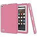 Fire 7 2015 Case, Pandawell Hybrid Heavy Duty Rugged Shockproof Armor Defender Cover Case for Amazon Fire (5th Generation - 2015 release) 7.0 Inch Tablet - Pink
