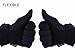 OZERO Winter Gloves for Men Women: -20F Deerskin Waterproof Windproof Leather Polar Fleece Cotton Warm Thermal Insulated Womens Mens Gloves Winter Work Running in Cold Weather-XL Denim Black