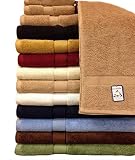 6pc Solid Burgundy Combed Bath Towel Set 100% Egyptian Cotton by sheetsnthings