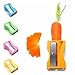 American Pride b910 Generic Carrot Cucumber Sharpener Peeler Kitchen Gadget Tool Vegetable Fruit Curl Slicer, A, Multi