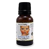 BALM! Baby Teething RUB! Natural Teething Relief Safe | Vegan | Cruelty Free - 1/2oz Glass Bottle (Single)