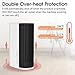 Personal Space Heater, Portable Oscillating Electric Heater, Horizontal-vertical dual use with Over-Heat Protection, Quick Heat-up for Home Office