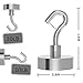 ANPHSIN 8 Pack of Strong Powerful Heavy Duty Magnetic Hooks - 20LB Stainless Steel Hanging Hooks for Home and Industry Use