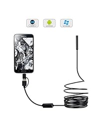 Cámara de inspección de endoscopio, cámara de 0,21 pulgadas, 720P, cámara de serpiente HD para teléfono Android, Windows PC y MacBook